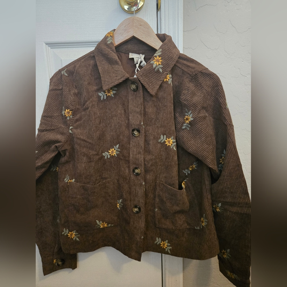 Brown sunflower jacket